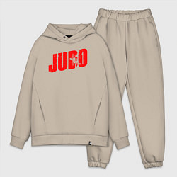 Мужской костюм оверсайз Judo red, цвет: миндальный