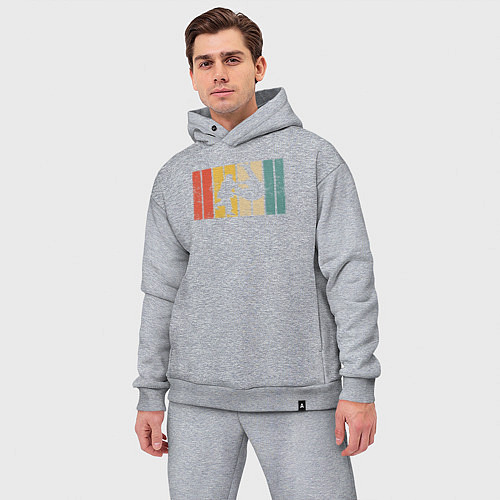 Мужской костюм оверсайз Judo fighters / Меланж – фото 3