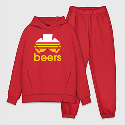 Мужской костюм оверсайз Beers, цвет: красный