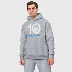 Мужской костюм оверсайз Maradona 10, цвет: меланж — фото 2