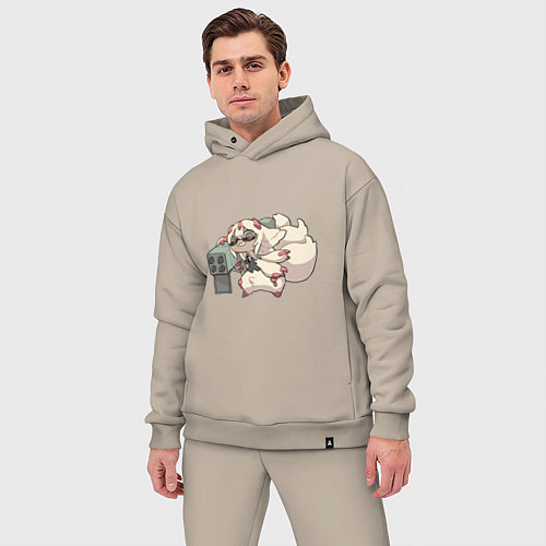 Мужской костюм оверсайз Опасная Фапута / Миндальный – фото 3