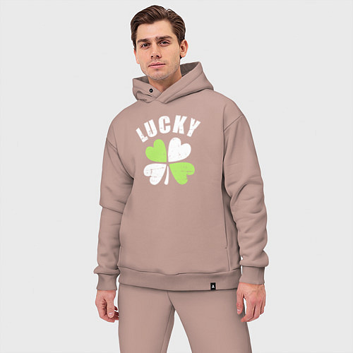 Мужской костюм оверсайз Lucky day / Пыльно-розовый – фото 3