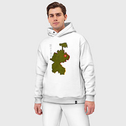 Мужской костюм оверсайз Осетия Ногир, цвет: белый — фото 2