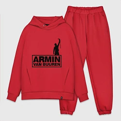Мужской костюм оверсайз Armin van buuren, цвет: красный