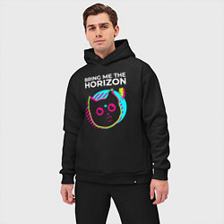 Мужской костюм оверсайз Bring Me the Horizon rock star cat, цвет: черный — фото 2