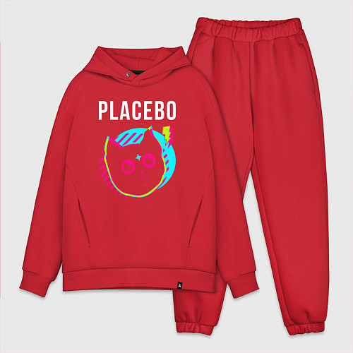 Мужской костюм оверсайз Placebo rock star cat / Красный – фото 1