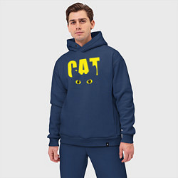 Мужской костюм оверсайз Cat облик, цвет: тёмно-синий — фото 2
