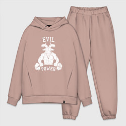 Мужской костюм оверсайз Evil power, цвет: пыльно-розовый