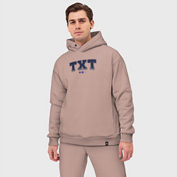 Мужской костюм оверсайз TXT k-stars, цвет: пыльно-розовый — фото 2
