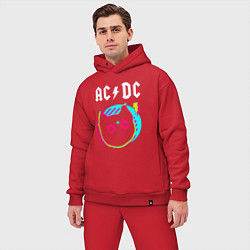 Мужской костюм оверсайз AC DC rock star cat, цвет: красный — фото 2