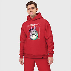 Мужской костюм оверсайз Тоторо - Далли, цвет: красный — фото 2
