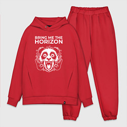 Мужской костюм оверсайз Bring Me the Horizon rock panda, цвет: красный