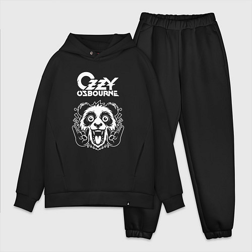 Мужской костюм оверсайз Ozzy Osbourne rock panda / Черный – фото 1