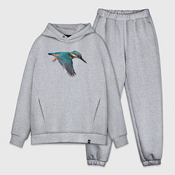 Мужской костюм оверсайз Зимородок летит