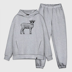 Мужской костюм оверсайз Ягненок в кепке