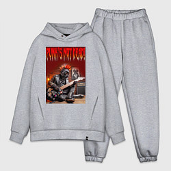 Мужской костюм оверсайз Котяра гитарист - панк не умер