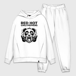 Мужской костюм оверсайз Red Hot Chili Peppers - rock panda, цвет: белый
