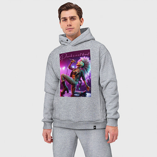 Мужской костюм оверсайз Барби поёт панк-рок / Меланж – фото 3