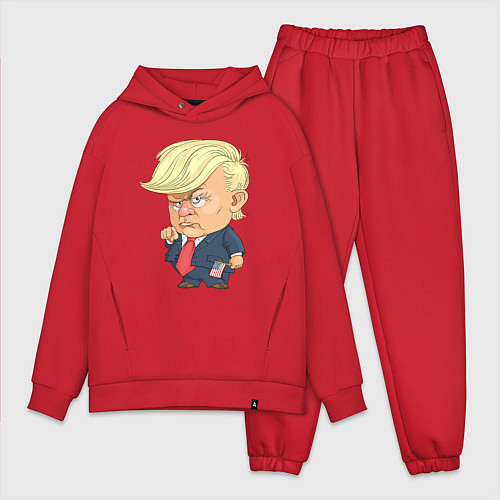 Мужской костюм оверсайз Мистер Трамп / Красный – фото 1