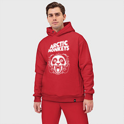 Мужской костюм оверсайз Arctic Monkeys rock panda, цвет: красный — фото 2