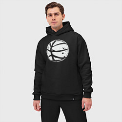 Мужской костюм оверсайз Basket balls, цвет: черный — фото 2