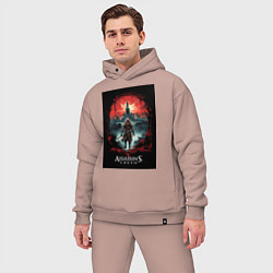 Мужской костюм оверсайз Assassins creed загадочный город, цвет: пыльно-розовый — фото 2