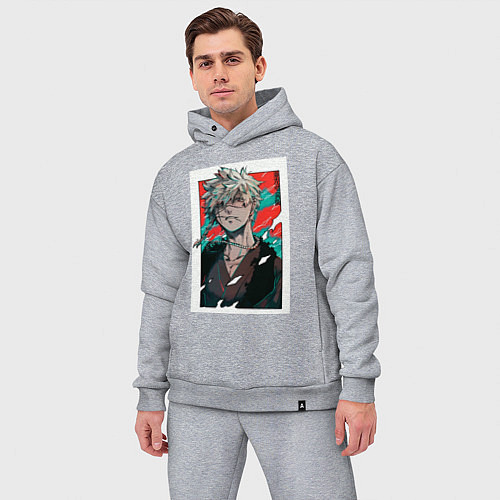 Мужской костюм оверсайз Адский рай Тёбэй Адза / Меланж – фото 3