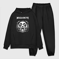 Мужской костюм оверсайз Megadeth rock panda, цвет: черный