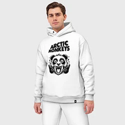 Мужской костюм оверсайз Arctic Monkeys - rock panda, цвет: белый — фото 2