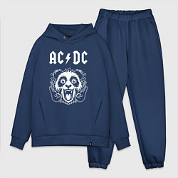 Мужской костюм оверсайз AC DC rock panda, цвет: тёмно-синий