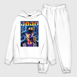 Мужской костюм оверсайз Jojo - Jotaro Kujo ai art, цвет: белый