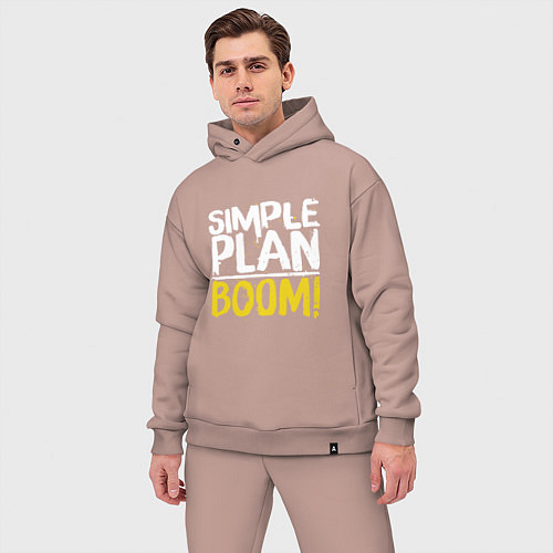Мужской костюм оверсайз Simple plan - boom / Пыльно-розовый – фото 3