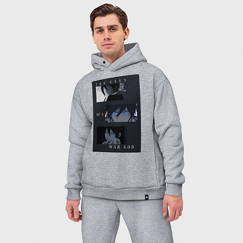 Мужской костюм оверсайз Глаза бога войны / Меланж – фото 3