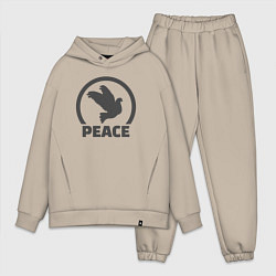 Мужской костюм оверсайз Peace bird