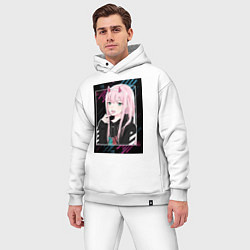 Мужской костюм оверсайз Zero Two is darling, цвет: белый — фото 2