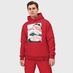 Мужской костюм оверсайз Senpai секси, цвет: красный — фото 2