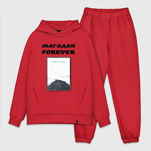 Мужской костюм оверсайз Магадан forever / Красный – фото 1