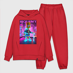 Мужской костюм оверсайз Neon Bart - with skateboard ai art fantasy