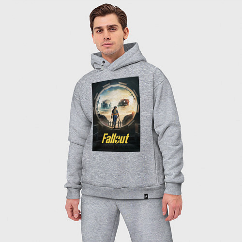 Мужской костюм оверсайз Fallout - Lucy MacLean / Меланж – фото 3