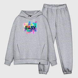 Мужской костюм оверсайз Разноцветный тетрис, цвет: меланж