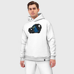 Мужской костюм оверсайз Тардис и звёзды, цвет: белый — фото 2