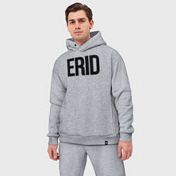 Мужской костюм оверсайз Токен для рекламы - ERID, цвет: меланж — фото 2