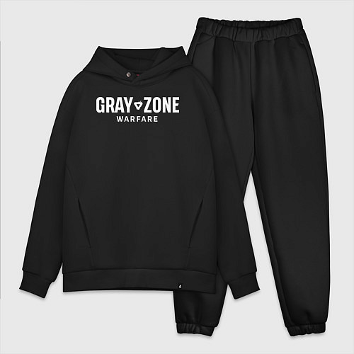 Мужской костюм оверсайз Gray zone warfare logo / Черный – фото 1