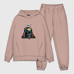 Мужской костюм оверсайз Арт герой, цвет: пыльно-розовый