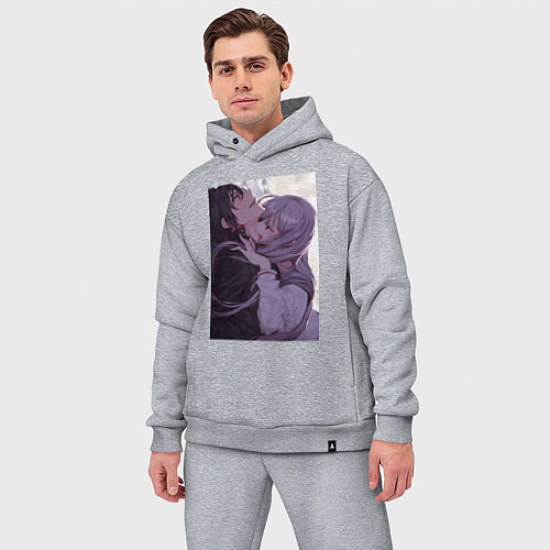 Мужской костюм оверсайз Последний Серафим Шиноа Хираги вампир / Меланж – фото 3