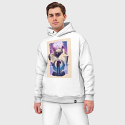 Мужской костюм оверсайз Магическая битва Сатору Годзё расширение территори, цвет: белый — фото 2