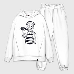 Мужской костюм оверсайз Алкаш, цвет: белый