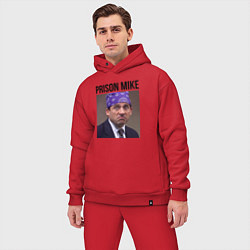 Мужской костюм оверсайз Prison mike Michael Scott - офис, цвет: красный — фото 2