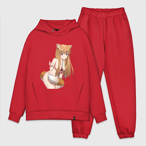 Мужской костюм оверсайз Волчица и пряности Холо секси / Красный – фото 1