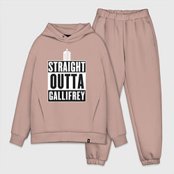 Мужской костюм оверсайз Straight outta gallifrey, цвет: пыльно-розовый